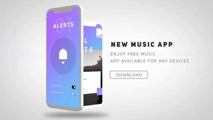 AE模板 時尚音樂APP應用軟件界面介紹模板與素材解析